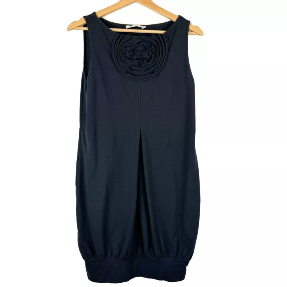 Anne Fontaine Rosette Emarose Sleeveless LBD Dress Pima Cotton Slip